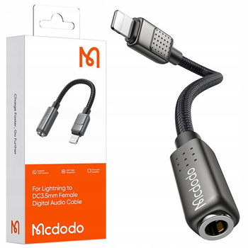 MCDODO PRZEJŚCIÓWKA ADAPTER LIGHTNING MINI JACK 3,5MM KABEL DO IPHONE 13 14