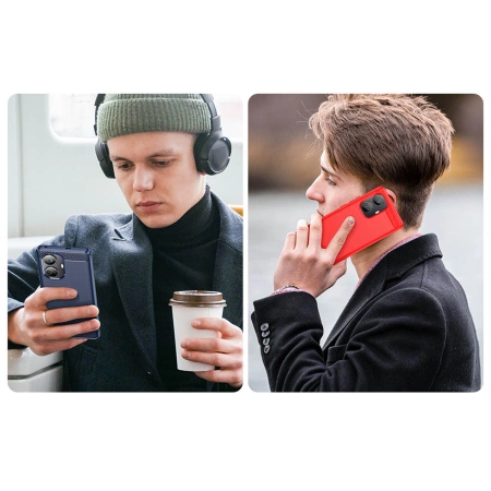 HURTEL ETUI CARBON CASE DO REALME 10 PRO+ ELASTYCZNY POKROWIEC SILIKONOWY