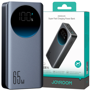 Joyroom powerbank 65W 20000mAH czarny (JR-PBF04)