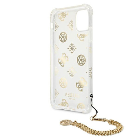 GUESS ETUI POKROWIEC DO IPHONE 11 PRO PEONY CHAIN HARDCASE WYSOKIEJ JAKOŚCI