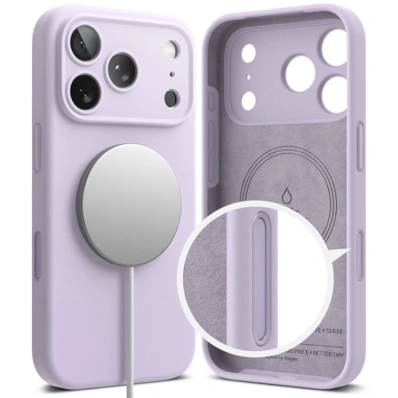 RINGKE ETUI SILICONE MAGNETIC MAGSAVE DO IPHONE 17 PRO OCHRONA Z FUNKCJĄ