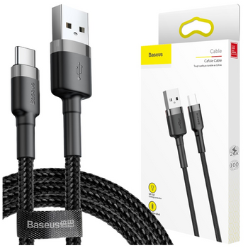 BASEUS CAFULE TYPE-C CABLE 300CM GREY/BLACK