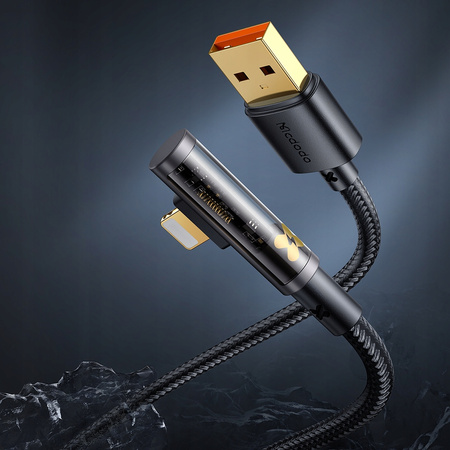 MCDODO KABEL KĄTOWY USB LIGHTNING SZYBKIEGO ŁADOWANIA 36W DO IPHONE 14 2M