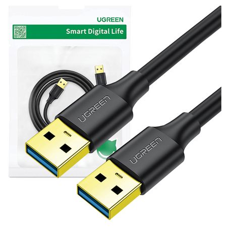 Kabel Ugreen US128 90576 USB-A 3.0 / USB-A 3.0 5Gb/s 3m - czarny