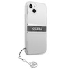 Guess GUHCP13SKB4GGR iPhone 13 mini 5,4" Transparent hardcase 4G Grey Strap Charm