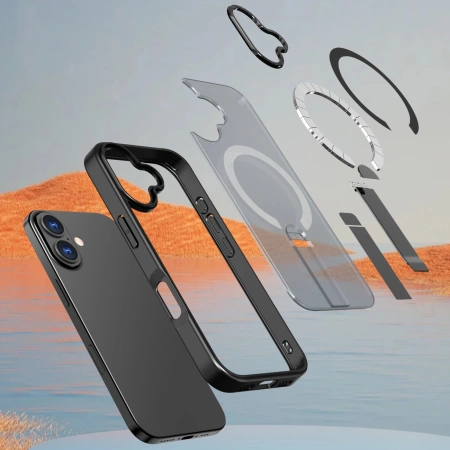 HURTEL ETUI HYBRID ARMOR X DO IPHONE 17 Z PODSTAWKĄ KOMPATYBILNE Z MAGSAFE