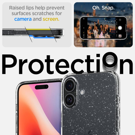 SPIGEN CASE LIQUID CRYSTAL DO IPHONE 16 PLUS SKORUPKA PRZEZROCZYSTA OCHRONA