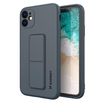 Wozinsky Kickstand Case silikonowe etui z podstawką etui Samsung Galaxy A22 5G niebieskie