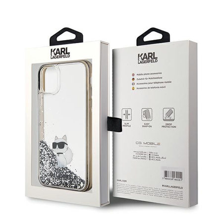 KARL LAGERFELD ETUI DO IPHONE 11 XR 6.1 LIQUID GLITTER HARDCASE Z CHOUPETTE