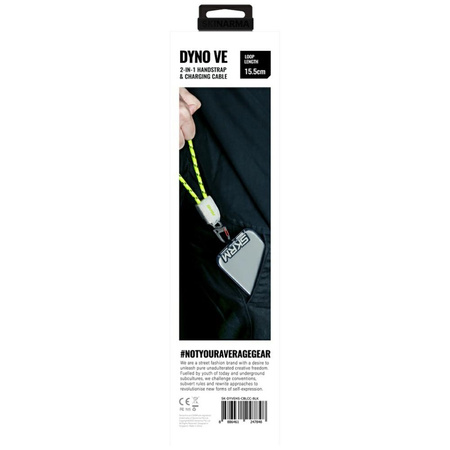 Uniwersalna smycz na nadgarstek z kablem 2w1 Skinarma Dyno Ve USB-C/USB-C czarny