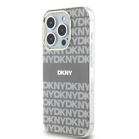 DKNY ETUI HARDCASE DO IPHONE 15 PRO MAX 6.7 DO MAGSAFE MONO STRIPE BEŻOWE