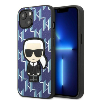 Etui Karl Lagerfeld KLHCP13MPMNIKBL na iPhone 13 hardcase - niebieskie Monogram Ikonik Patch