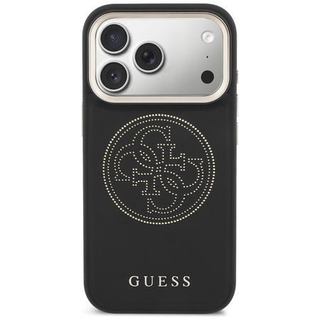 Etui Guess Perforated 4G MagSafe do iPhone 17 Pro Max czarny