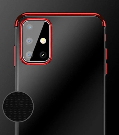 HURTEL CLEAR COLOR CASE ETUI DO SAMSUNG GALAXY A72 4G Z METALICZNĄ RAMKĄ