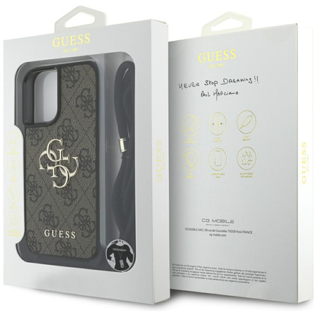 GUESS ETUI DO TELEFONU IPHONE 16 PLUS 4G BIG LOGO CORD STAP CROSSBODY MODNE