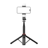 HURTEL SELFIE STICK TELESKOPOWY TRIPOD 1.3M DO TELEFONÓW Z LAMPĄ PODWÓJNĄ