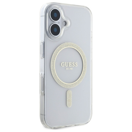 GUESS HARDCASE ETUI DO IPHONE 16 PLUS 6.7 DO MAGSAFE GLITTER CIRCLE