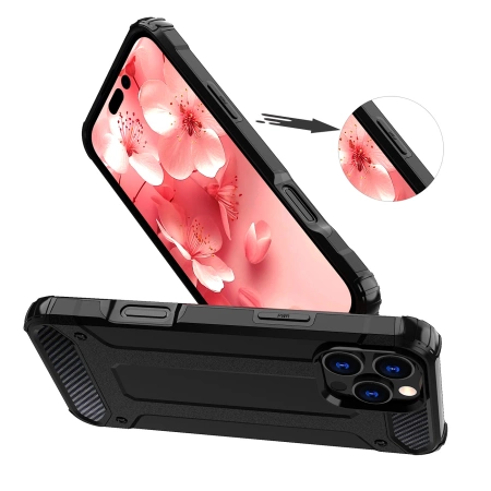 HURTEL ETUI PANCERNE HYBRID ARMOR DO IPHONE 16 PRO BEZPIECZEŃSTWO NAJAZDOWE