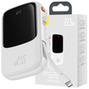 Baseus Qpow powerbank 10000mAh wbudowany kabel USB Typu C 22.5W Quick Charge SCP AFC FCP biały (PPQD020102)