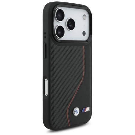 BMW ETUI M CARBON LINE LOGO MAGSAFE DO IPHONE 17 PRO CASE Z OCHRONĄ