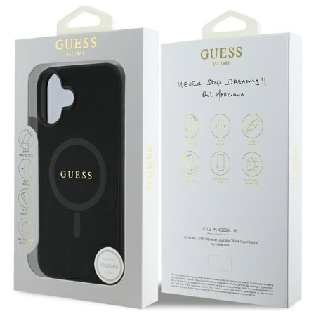 GUESS ETUI HARDCASE DO IPHONE 16 6.1 DO MAGSAFE SAFFIANO CLASSIC LOGO