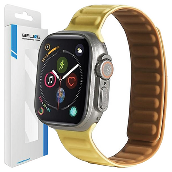Beline pasek Apple Watch Magnetic42/44/45/49mm żółty /yellow