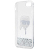 Etui Karl Lagerfeld KLHCI8LNKHCH na iPhone 7/8/ SE 2020 / SE 2022 - srebrne Glitter Karl Head