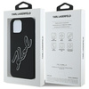 KARL LAGERFELD POKROWIEC RUBBER DO IPHONE 15 6.1 3D HARDCASE SIGNATURE