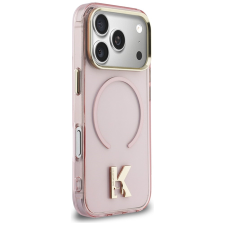 Etui Karl Lagerfeld IML K Head Logo MagSafe do iPhone 17 Pro Max różowy