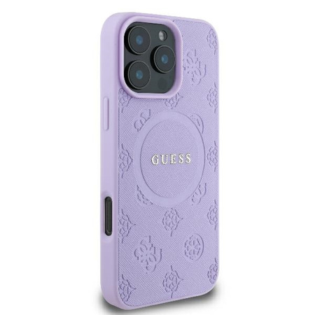 GUESS ETUI HARDCASE DO IPHONE 16 PRO MAX DO MAGSAFE SAFFIANO PEONY LOGO