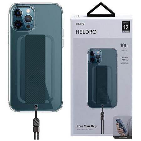 Etui Uniq Heldro na iPhone 12 / iPhone 12 Pro przezroczysty/clear Antimicrobial