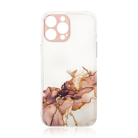 Marble Case etui do Samsung Galaxy A12 5G żelowy pokrowiec marmur brązowy