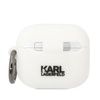 Etui Karl Lagerfeld KLA3RUNIKH na AirPods 3 cover - białe Silicone Karl Head 3D