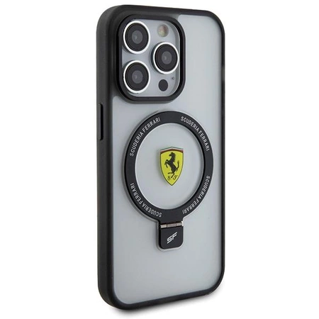 Etui Ferrari Ring Stand 2023 Collection MagSafe do iPhone 15 Pro Max - przezroczyste
