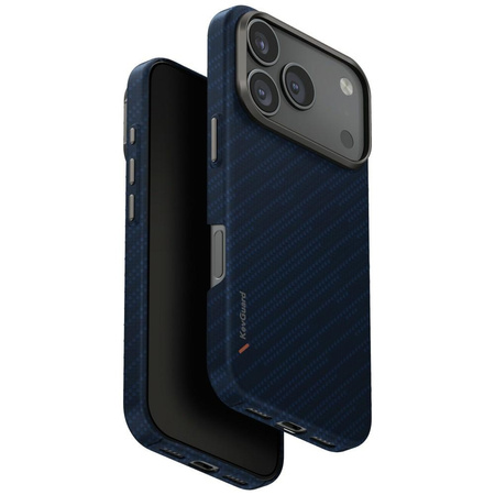 Etui UNIQ Keva EDGE do iPhone 17 Pro Magclick Charging niebieski