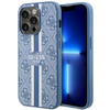 Etui Guess GUHMP14LP4RPSB na iPhone 14 Pro - niebieskie 4G Printed Stripes MagSafe