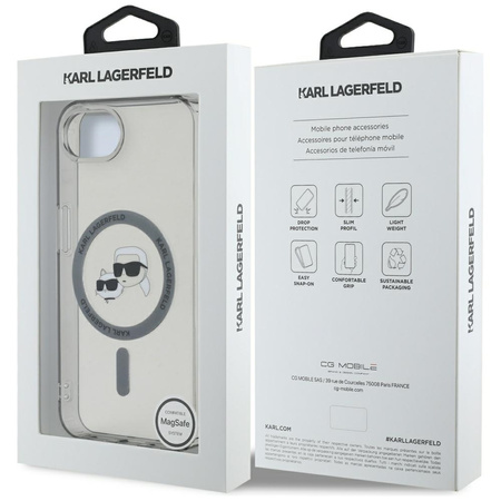 KARL LAGERFELD ETUI IML METAL KARL & CHOUPETTE HEADS DO MAGSAFE DO IPHONE
