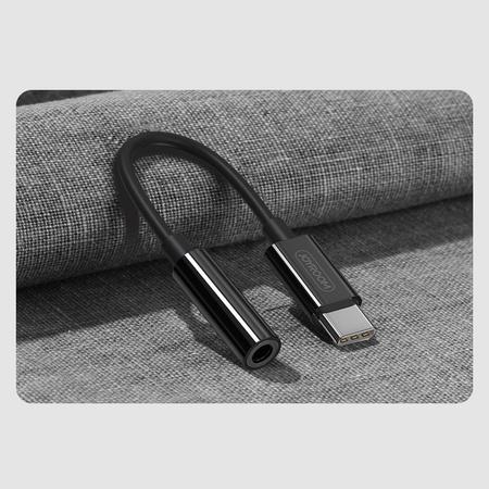 Joyroom adapter przejściówka słuchawek 3,5 mm mini jack (żeński) - USB Typ C (męski)  czarny (SH-C1)