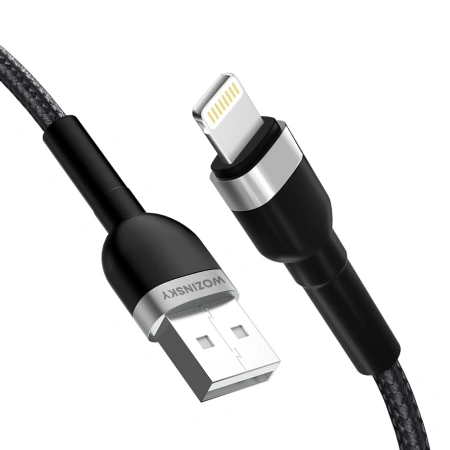 WOZINSKY KABEL DO LIGHTNING 2.4A 2M DO IPHONE 11 12 PRO MAX SZYBKIE