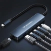 WOZINSKY HUB USB-C 6 W 1 WIELOFUNKCYJNY DO LAPTOPA TELEFONU ALUMINIOWY