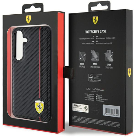 FERRARI ETUI CASE HARDCASE DO SAMSUNG GALAXY S24+ S926 CARBON PRINTED LINE