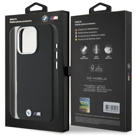 BMW ETUI DO IPHONE 16 PRO MAX HARDCASE Z METALU I KEVLARU BMHCP16X23PUFWKEV