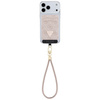 Zestaw portfel + hand strap Guess triangle MagSafe różowy