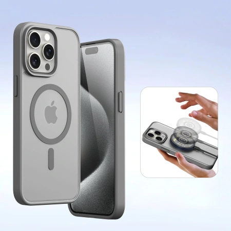 DUX DUCIS ETUI DO IPHONE 15 PRO MAX LAWA POKROWIEC MAGNETYCZNY ZAMKNIĘCIE