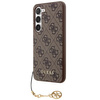 Etui Guess GUHCS23MGF4GBR S23+ S916 - brązowe 4G Charms Collection