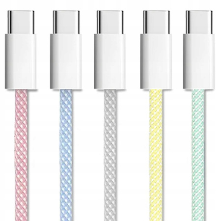 CO2 ŁADOWARKA KABEL USB-C SZYBKIE ŁADOWANIE USB TYP C DO IPHONE 15 1M RÓŻOWY