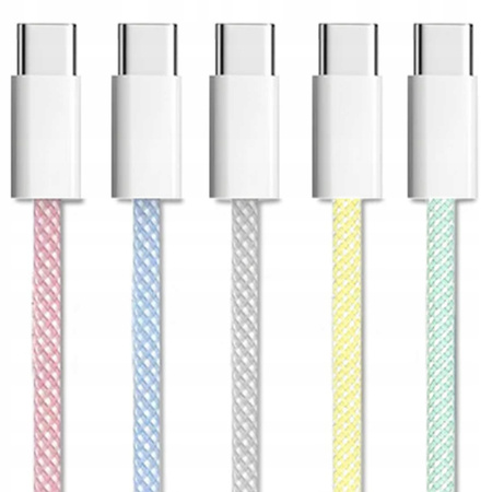 CO2 ŁADOWARKA KABEL USB-C SZYBKIE ŁADOWANIE USB TYP C DO IPHONE 15 1M ŻÓŁTY