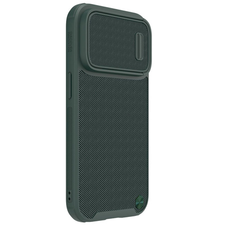 Nillkin Textured S Case etui iPhone 14 Pro pancerny pokrowiec z osłoną na aparat zielony