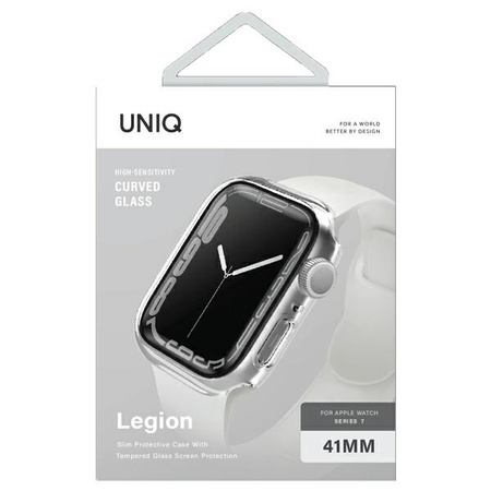 UNIQ ETUI DO APPLE WATCH 7 8 9 41MM PASKI Z OCHRONĄ I PRZEZROCZYSTYM CASEM