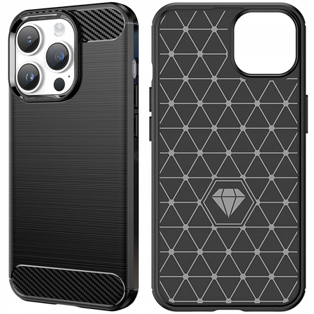 HURTEL CARBON CASE ETUI DO IPHONE 14 PRO MAX ELASTYCZNY POKROWIEC OCHRONNY